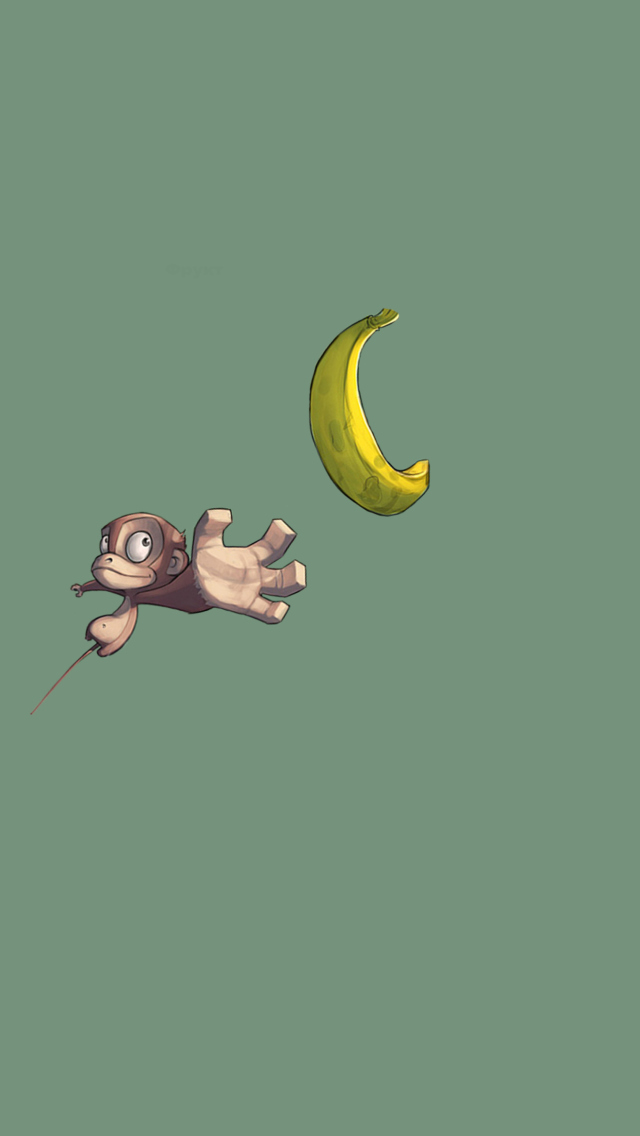 Monkey Wants Banana wallpaper 640x1136