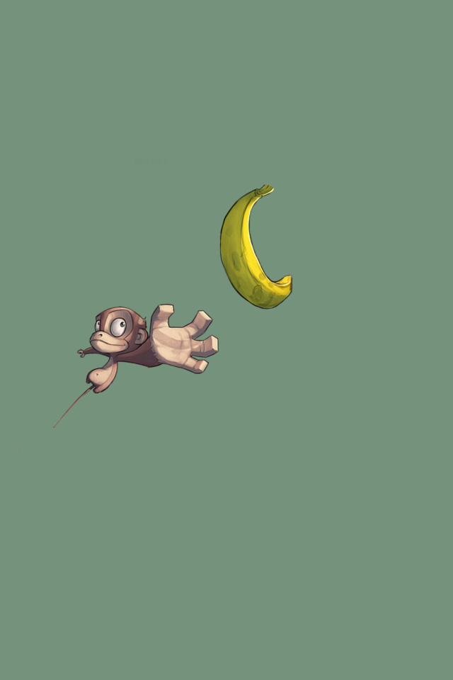 Fondo de pantalla Monkey Wants Banana 640x960