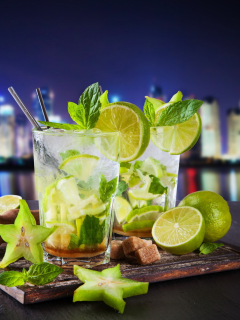 Mojito In Sky Bar wallpaper 480x640