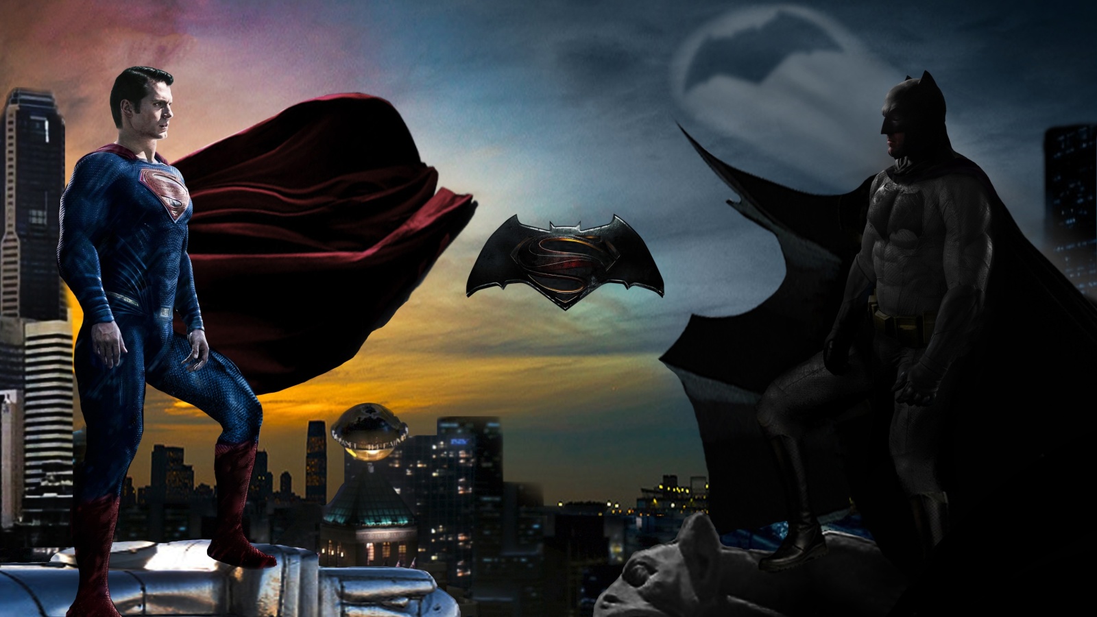 Das Batman VS Superman Wallpaper 1600x900
