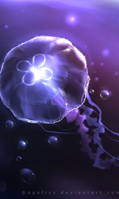 Underwater Jellyfish screenshot #1 240x400