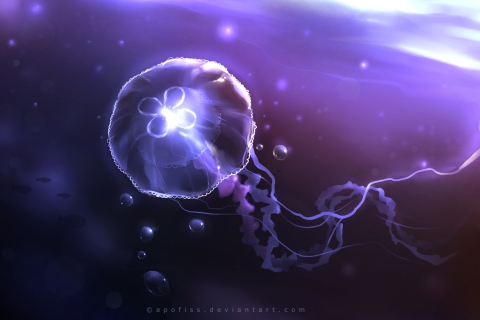 Underwater Jellyfish screenshot #1 480x320