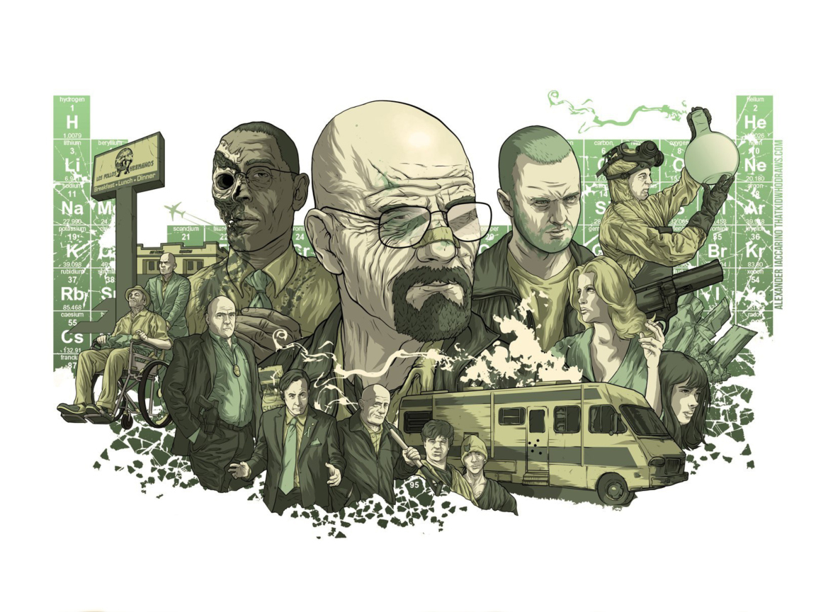 Das Breaking Bad Illustration Wallpaper 1152x864