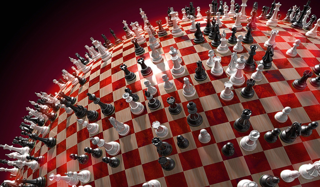Das Chess Game Board Wallpaper 1024x600
