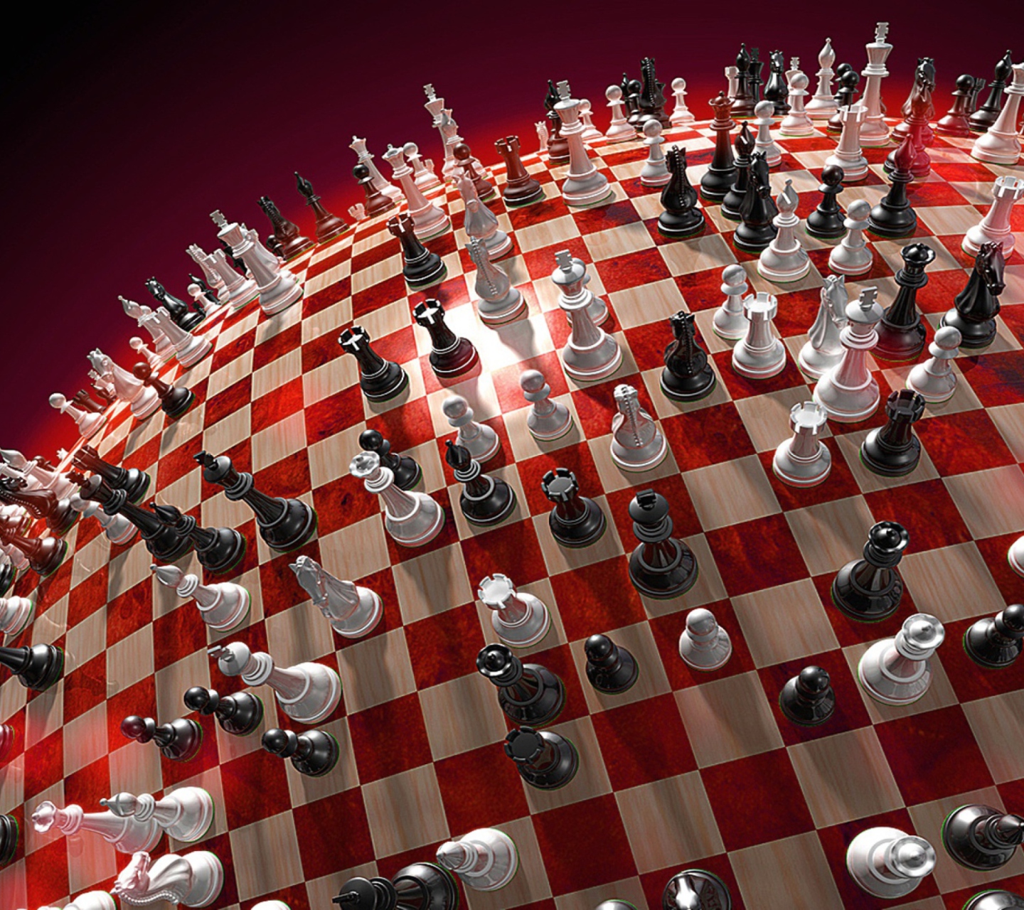 Обои Chess Game Board 1440x1280