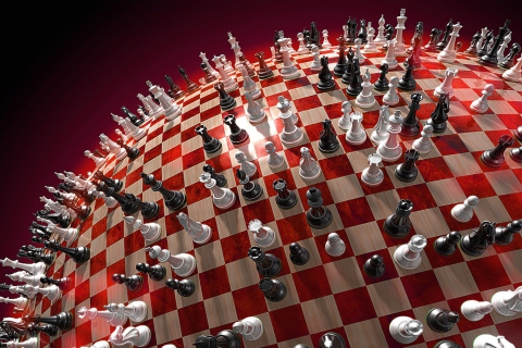 Das Chess Game Board Wallpaper 480x320