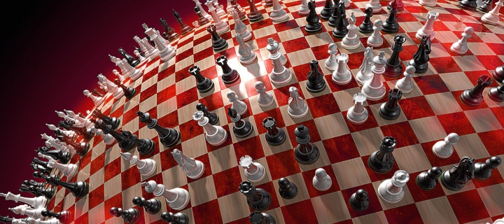 Das Chess Game Board Wallpaper 720x320
