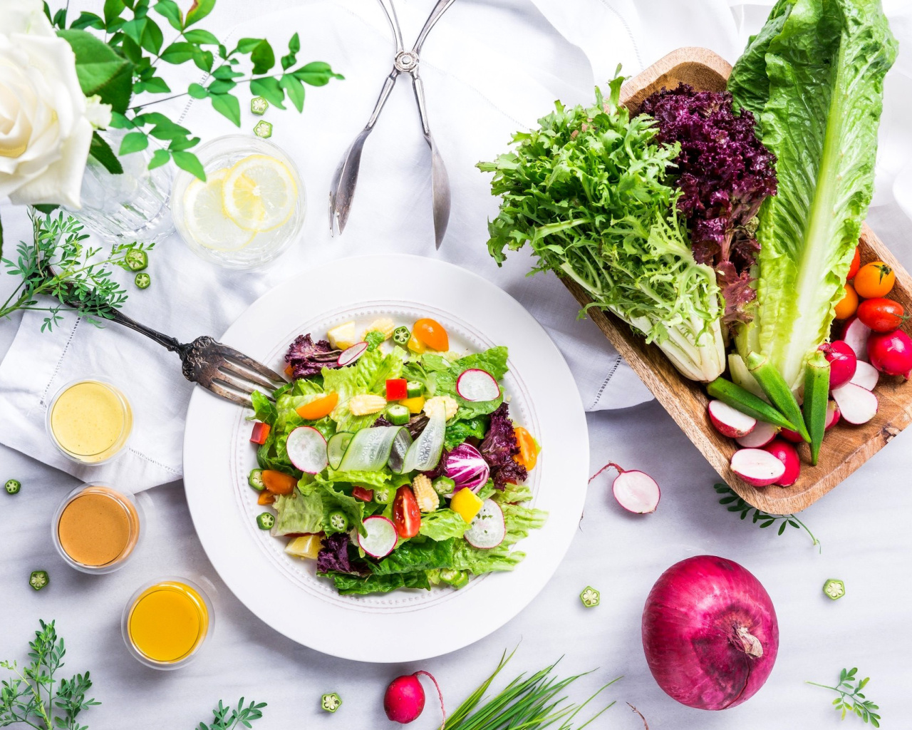 Das Vegetable Salad Wallpaper 1280x1024