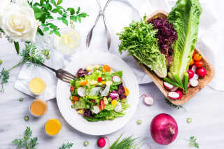 Kostenloses Vegetable Salad Wallpaper für Android, iPhone und iPad