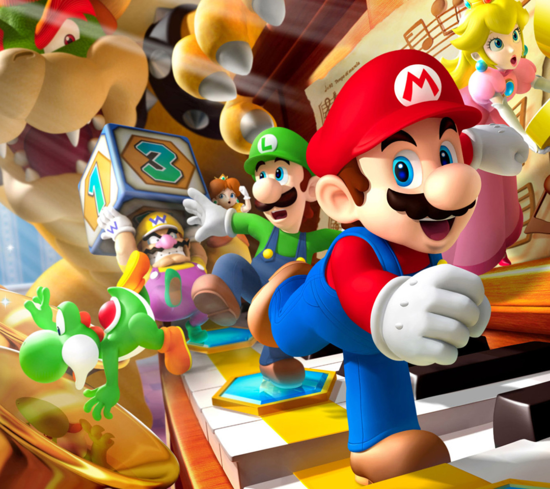 Das Mario Party - Super Mario Wallpaper 1080x960