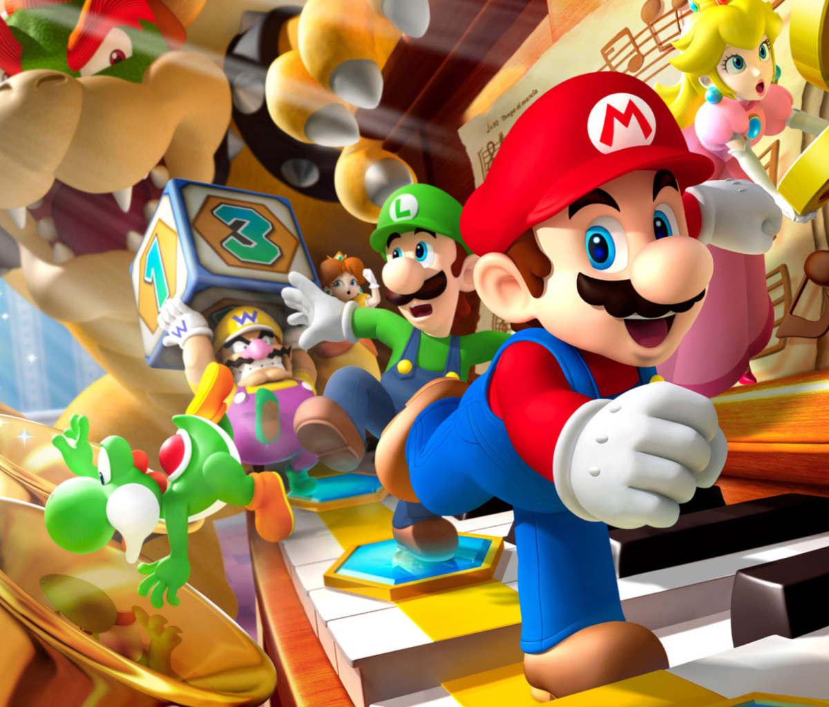 Das Mario Party - Super Mario Wallpaper 1200x1024