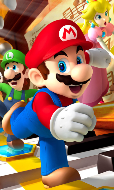 Das Mario Party - Super Mario Wallpaper 480x800