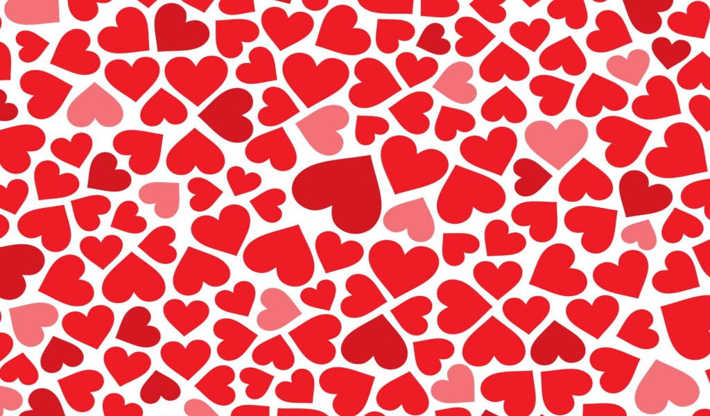 Red Hearts wallpaper 1024x600