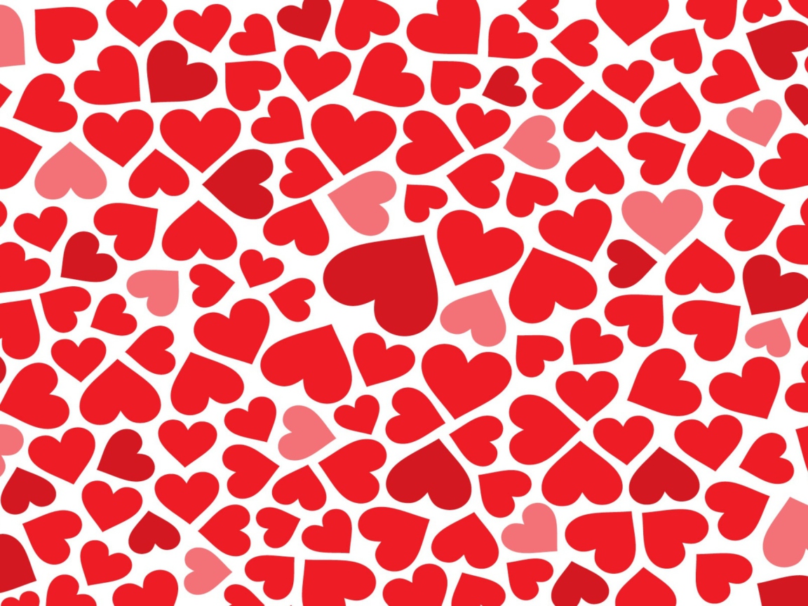 Red Hearts wallpaper 1152x864
