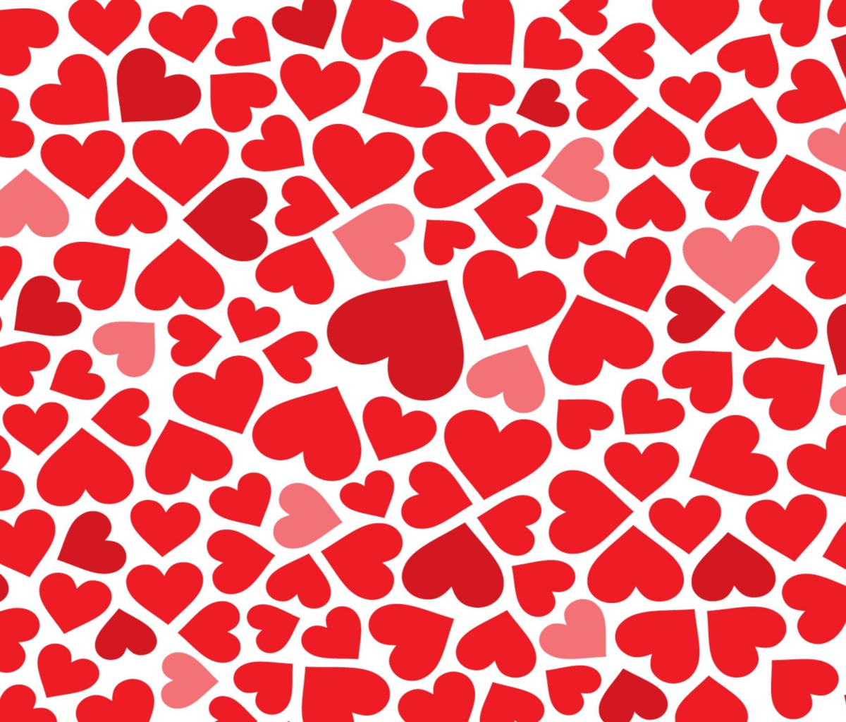 Das Red Hearts Wallpaper 1200x1024