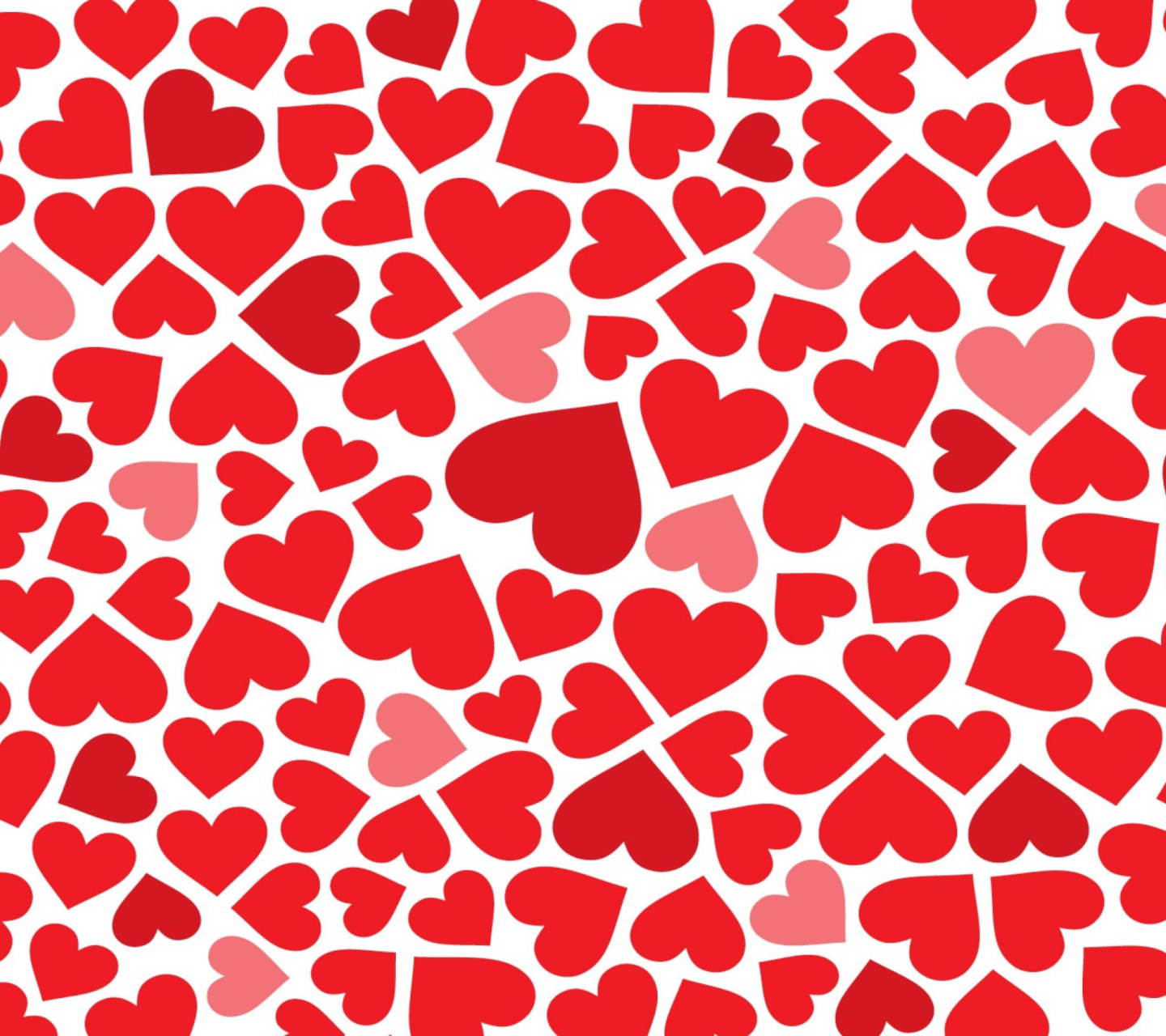 Das Red Hearts Wallpaper 1440x1280