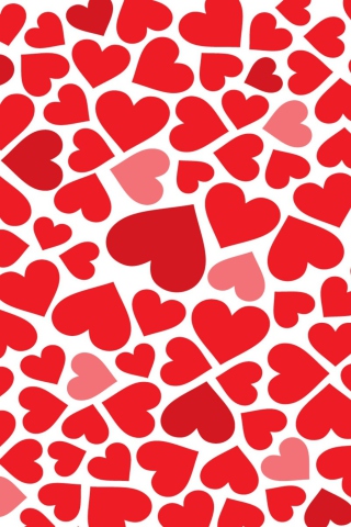 Das Red Hearts Wallpaper 320x480