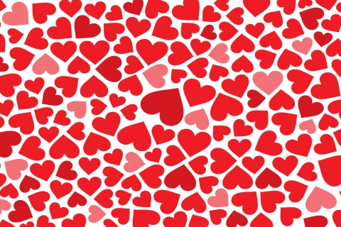 Das Red Hearts Wallpaper 480x320