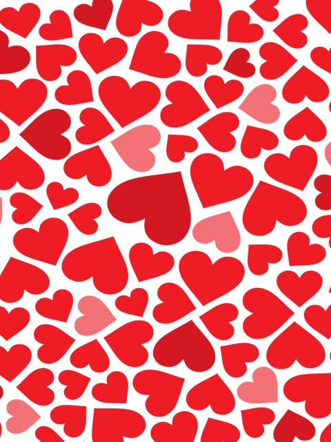 Обои Red Hearts 480x640