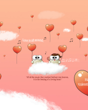 Das Saint Valentines Day Music Wallpaper 176x220