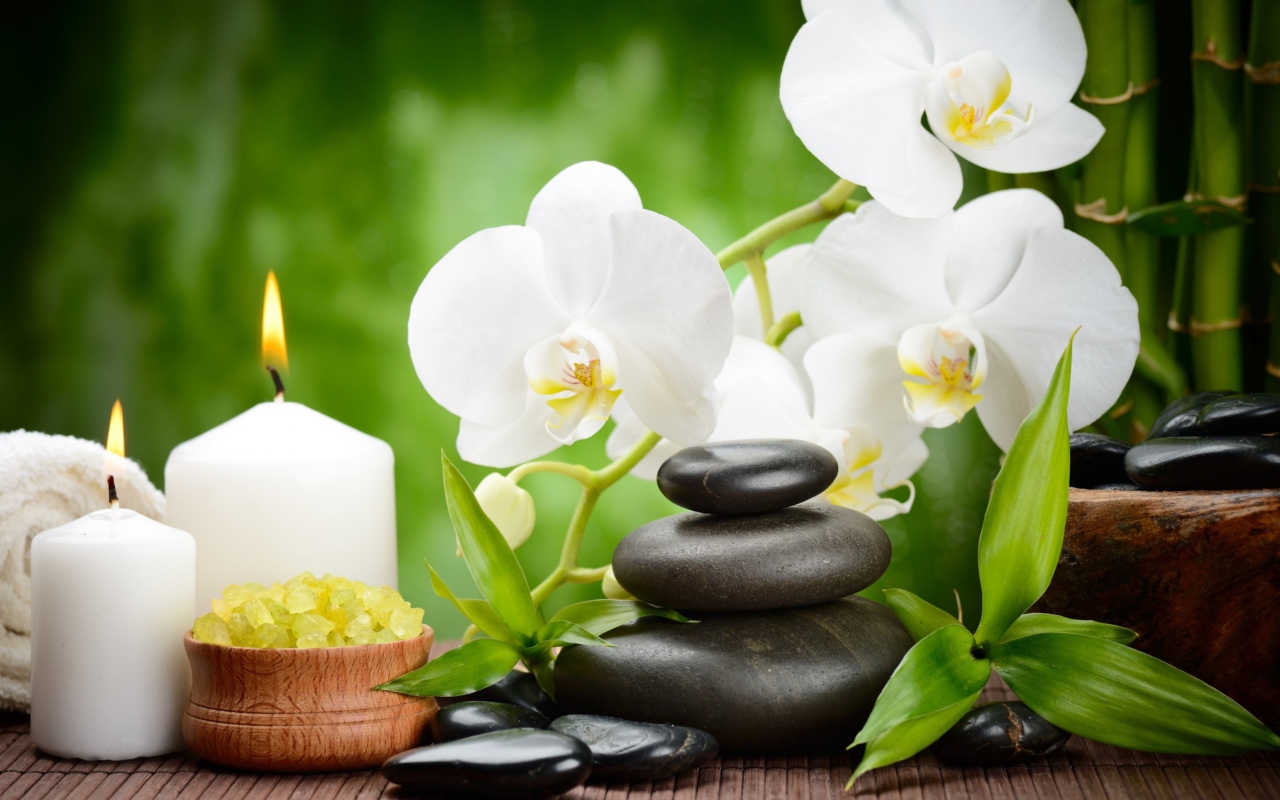 Spa Orchid wallpaper 1280x800