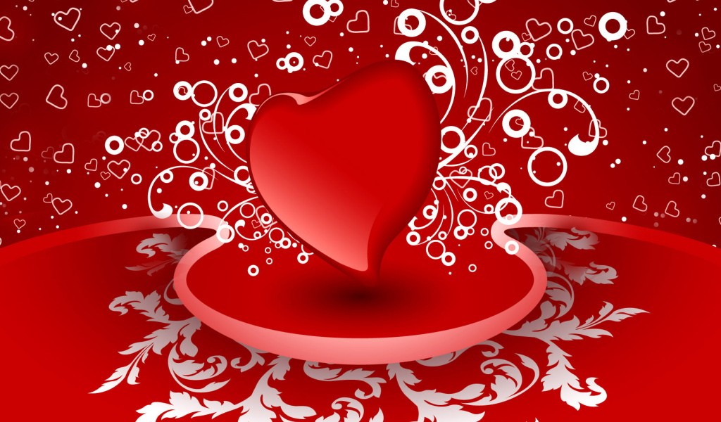 Heart Decor wallpaper 1024x600