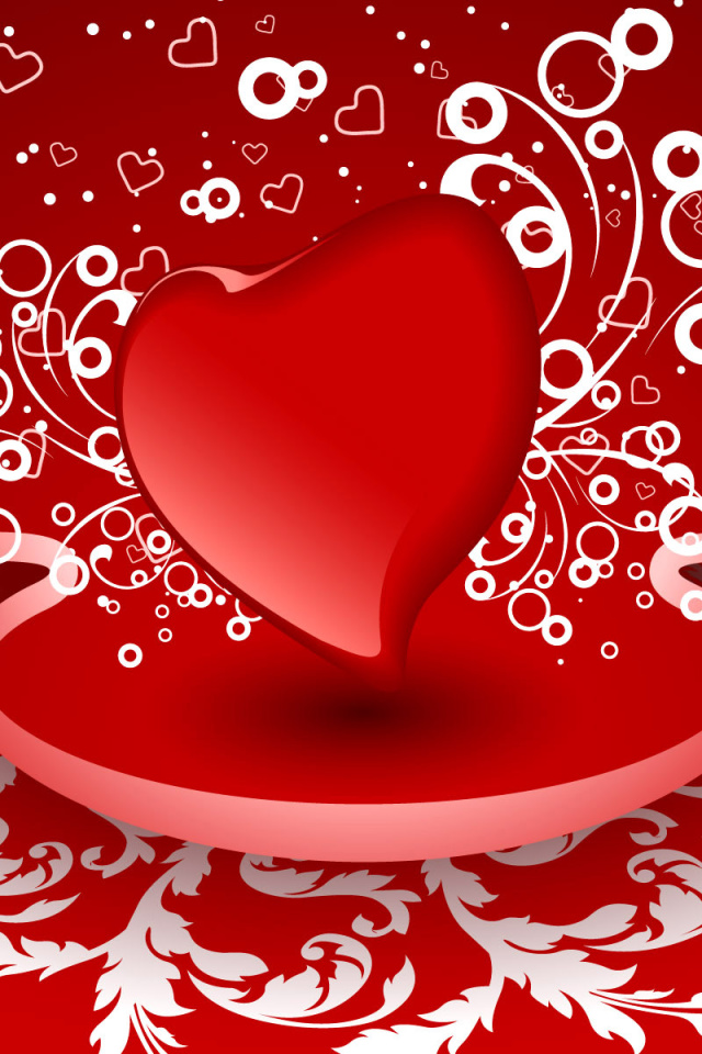 Fondo de pantalla Heart Decor 640x960