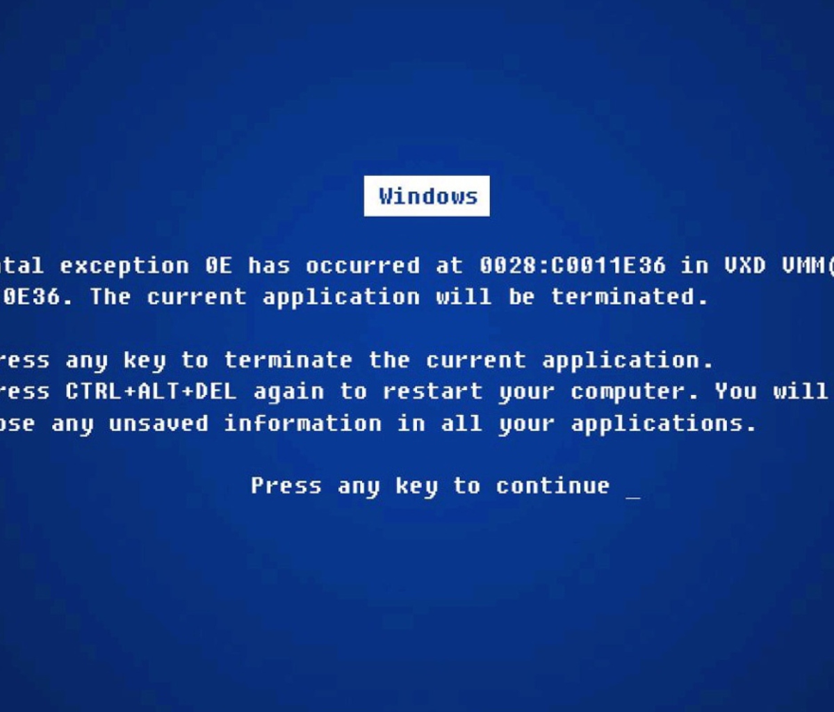 Windows Error wallpaper 1200x1024