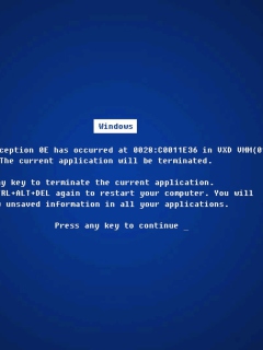 Windows Error screenshot #1 240x320