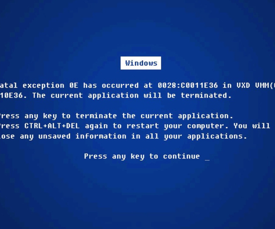 Windows Error wallpaper 960x800