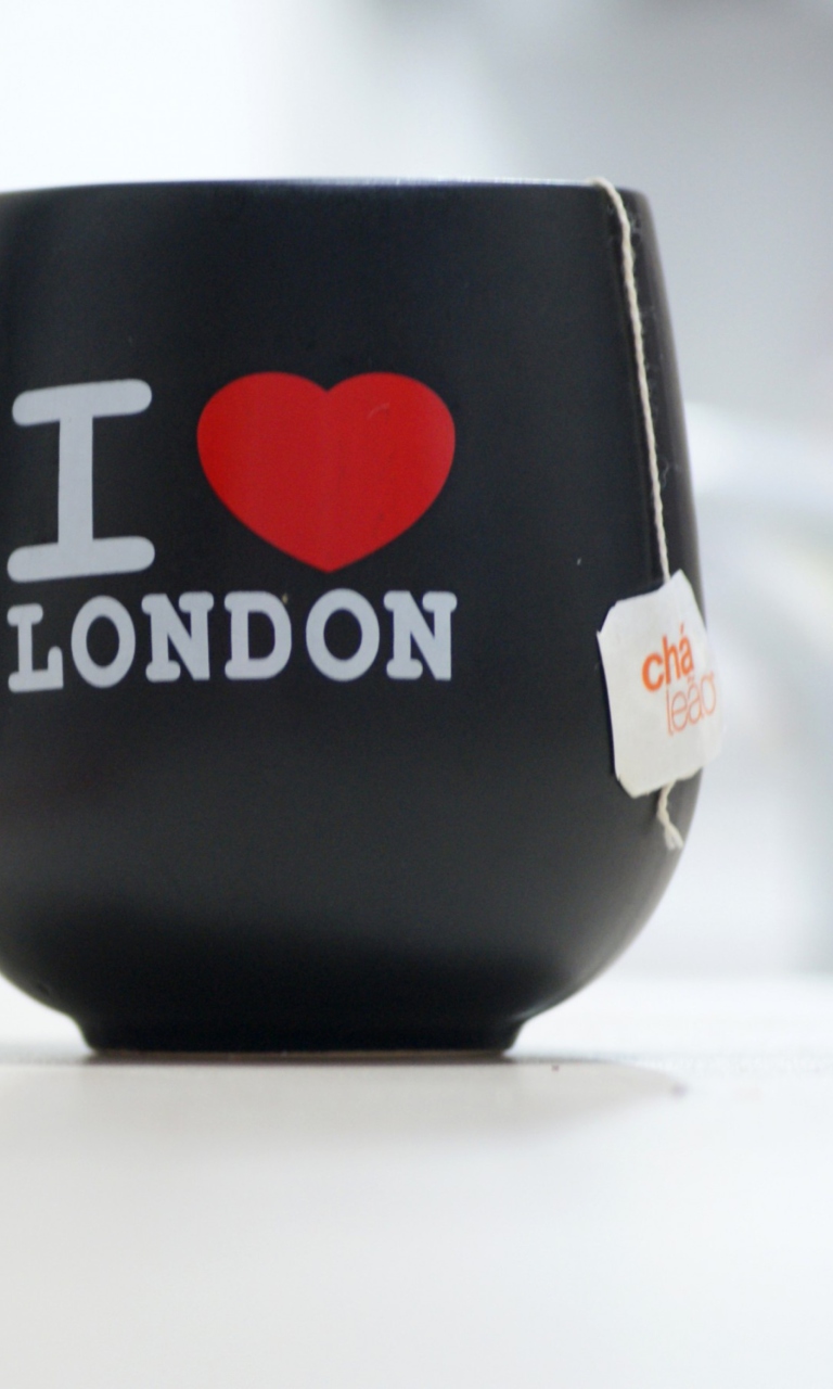 Обои I Love London Mug 768x1280
