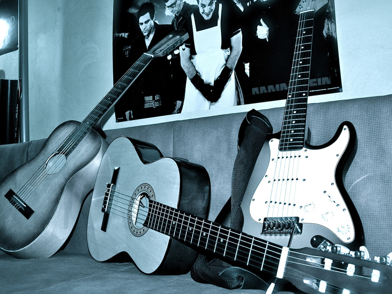 Rammstein guitars for metal music wallpaper 1280x960