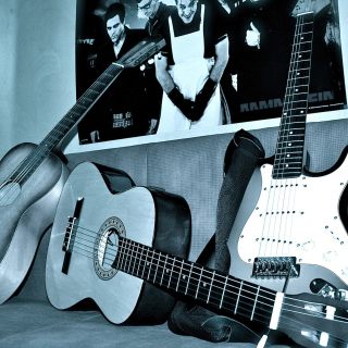 Rammstein guitars for metal music papel de parede para celular para iPad mini