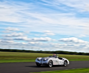 Silver Jaguar XK120 wallpaper 176x144