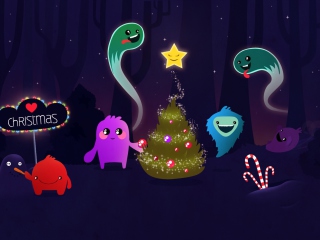 Fondo de pantalla Christmas Characters 320x240