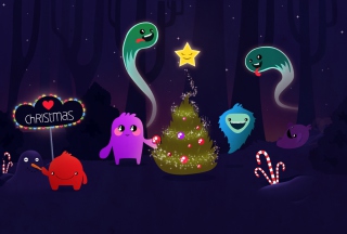Christmas Characters sfondi gratuiti per Samsung Galaxy Tab 4