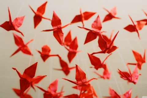 Origami wallpaper 480x320