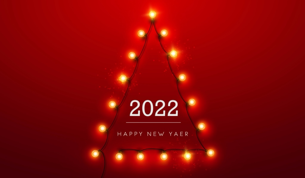 Happy New Year 2022 wallpaper 1024x600