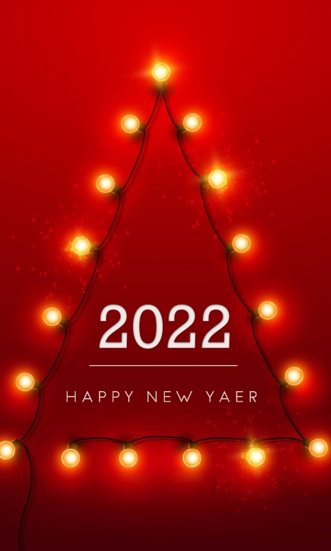 Обои Happy New Year 2022 480x800