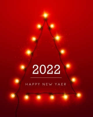 Happy New Year 2022 - Obrázkek zdarma pro iPhone 5S