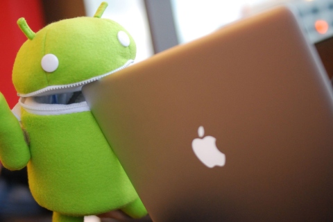 Funny Android Toy wallpaper 480x320