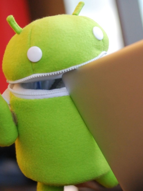 Das Funny Android Toy Wallpaper 480x640