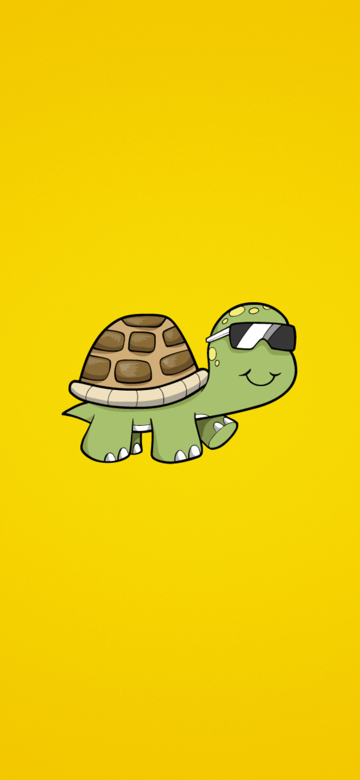 Обои Turtle In Sunglasses 1170x2532
