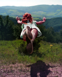 Das Girl Jumping And Flying Wallpaper 128x160