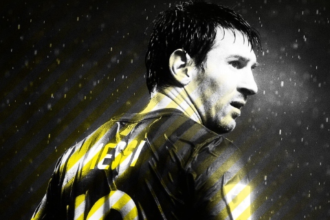 Fondo de pantalla Messi 480x320
