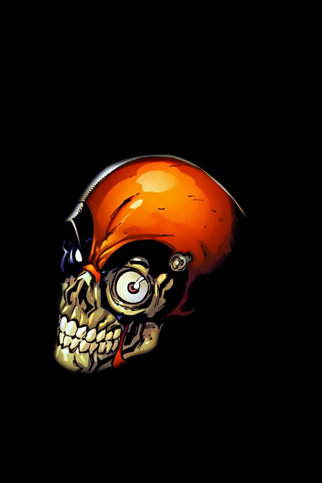 Das Skull Tech Wallpaper 640x960