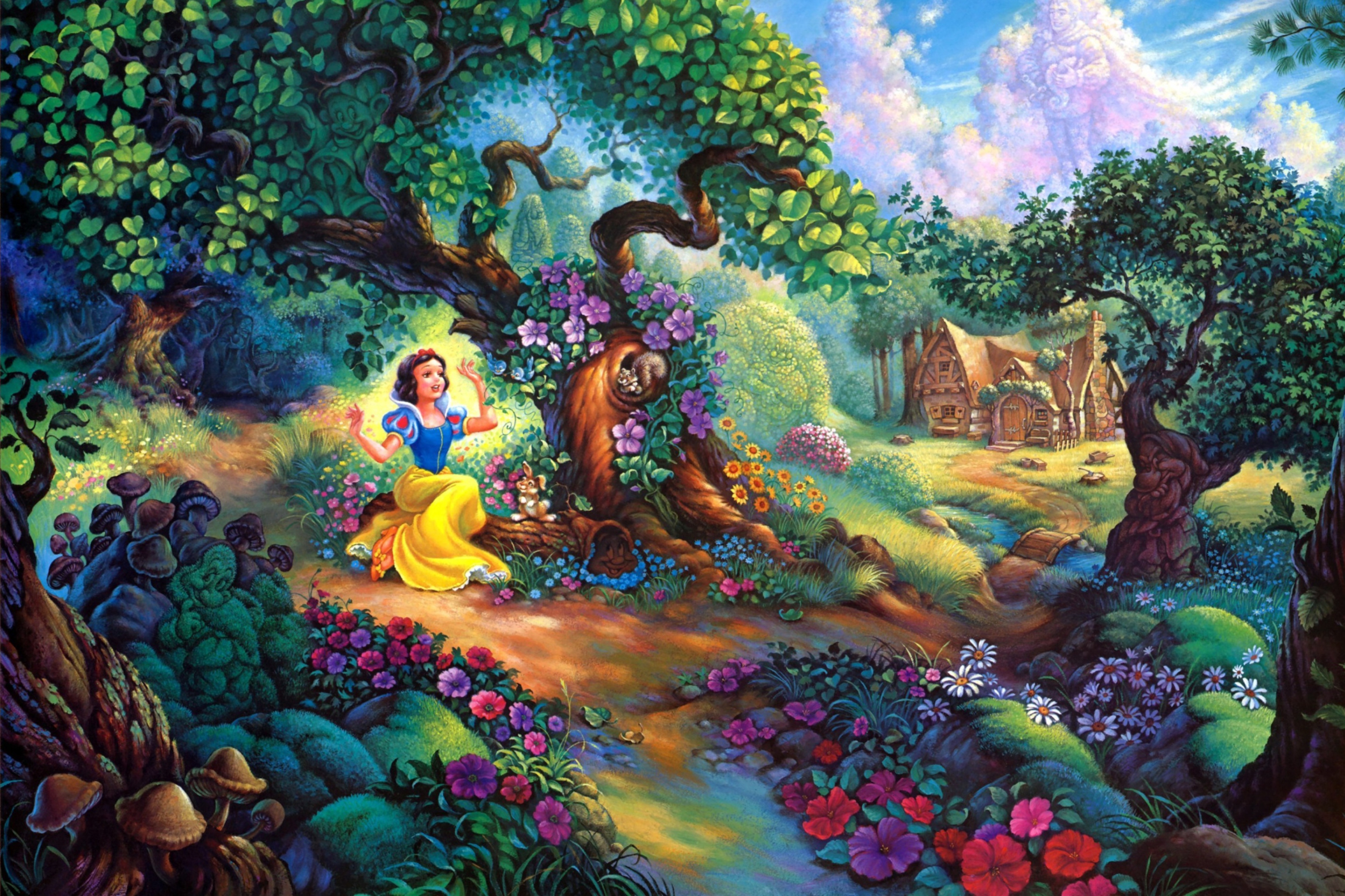 Sfondi Snow White In Magical Forest 2880x1920