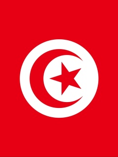 Das Flag of Tunisia Wallpaper 240x320