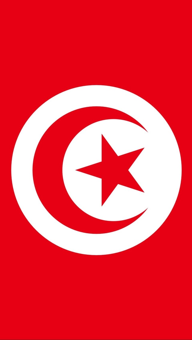 Обои Flag of Tunisia 640x1136