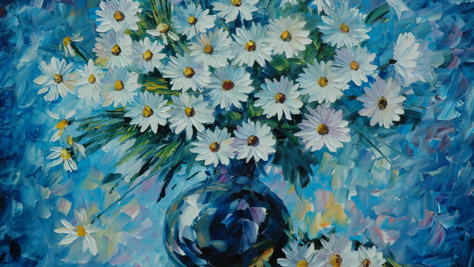 Daisy Bouquet Painting wallpaper 1600x900
